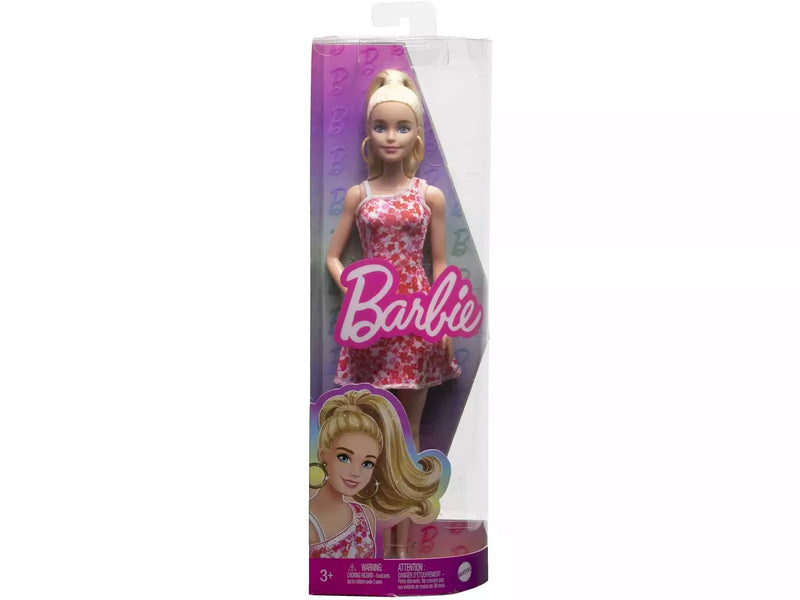 Barbie Vestido Flores Rosa