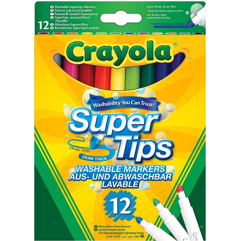 12 Rotuladores Crayola Lavables Maxi Punta