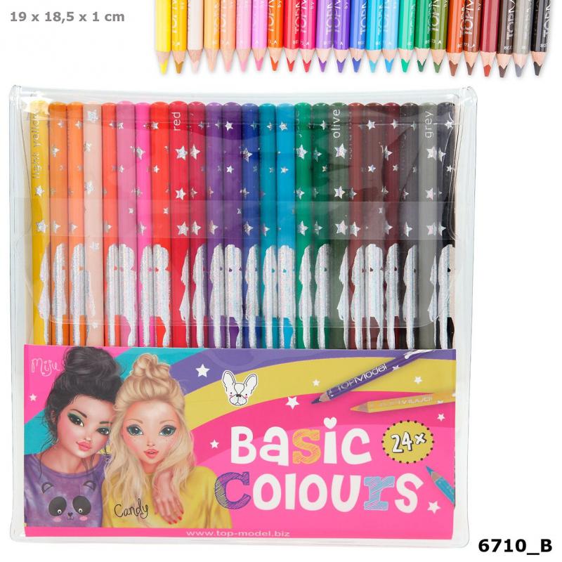 Set 24 lápices de colores Top Model