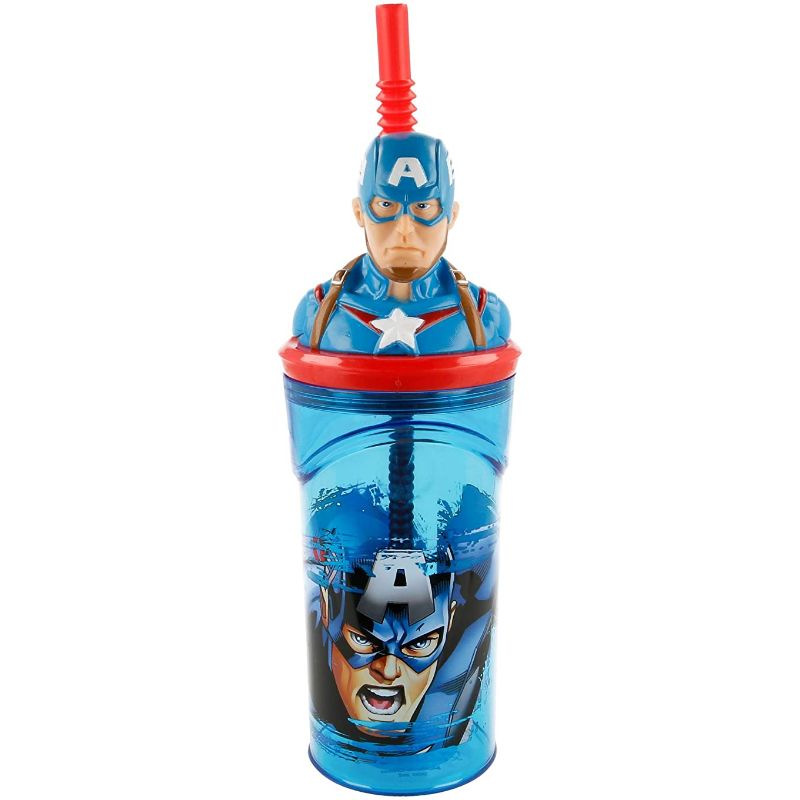 Capitán América Vaso con figura en 3D