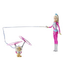 Barbie y mascota voladora