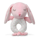 Peluche sonajero conejito rosa