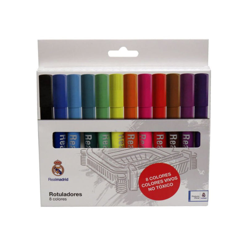 Real Madrid 8 Rotuladores de colores - TheBlueKid